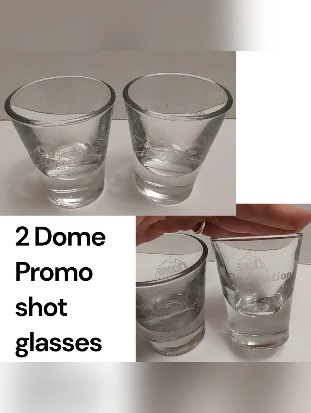 7pc Shot Glass Lot Hartford Whalers NHL, Chicago, Paris, Boru Bar Glasses Bundle